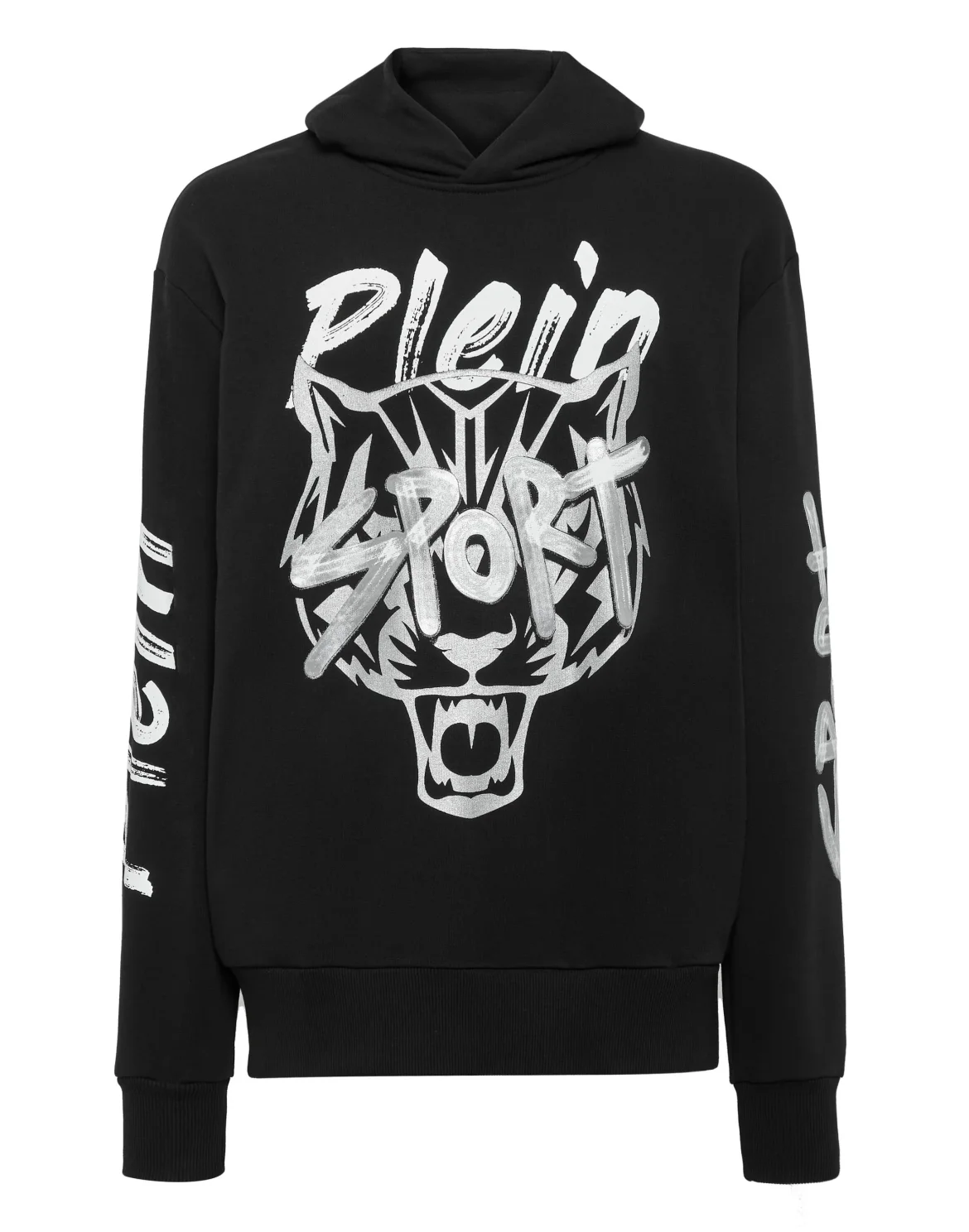 Hoodie Sweatshirt Stencil Tiger Street Fighter, цвет: Черный