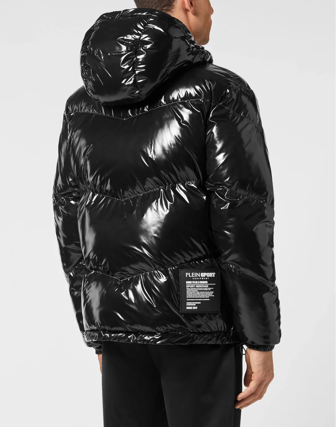 Nylon Hooded Down Jacket, цвет: Черный