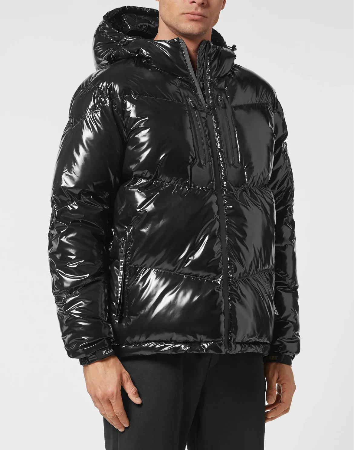 Nylon Hooded Down Jacket, цвет: Черный