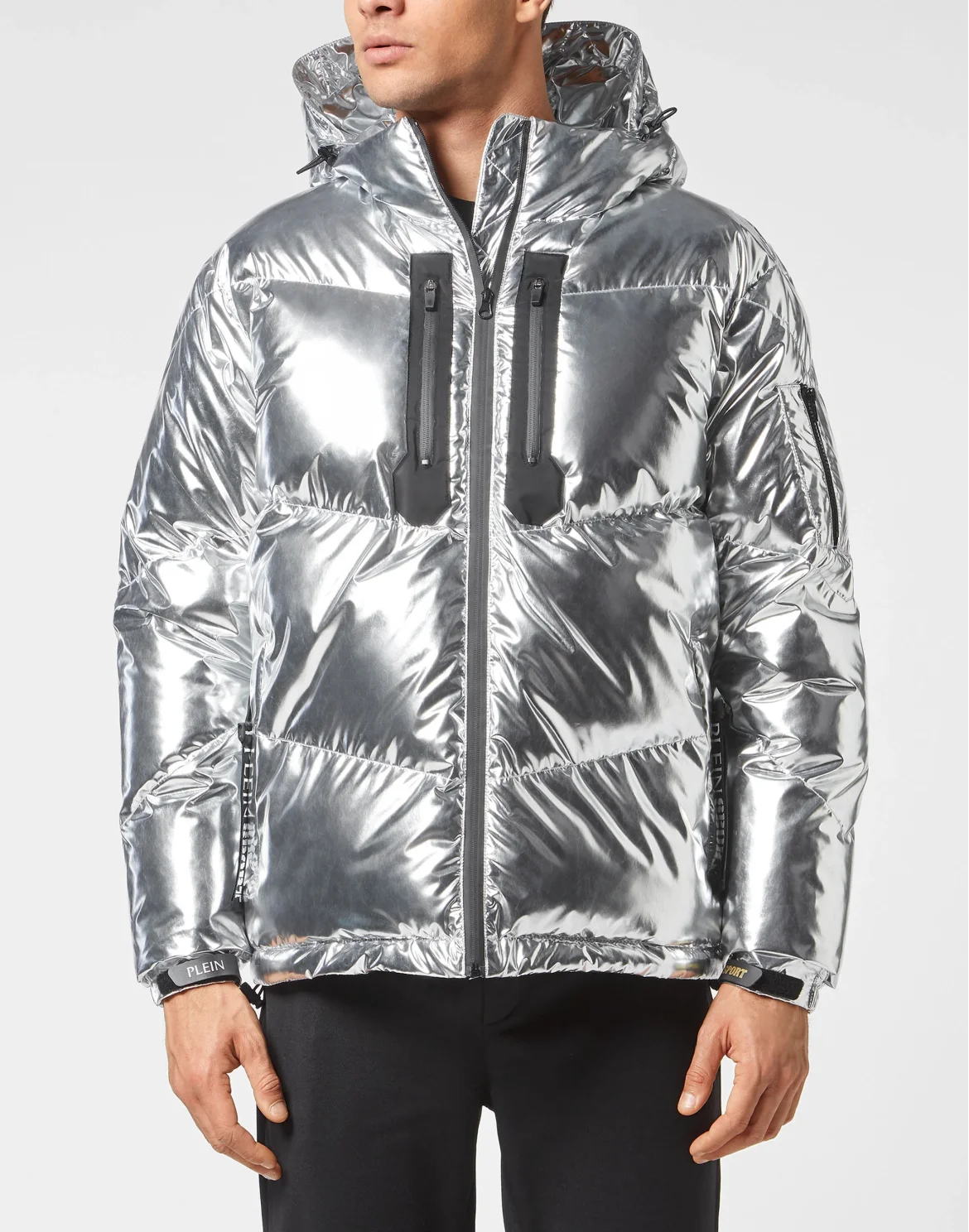 Nylon Down Jacket, цвет: Серебристый