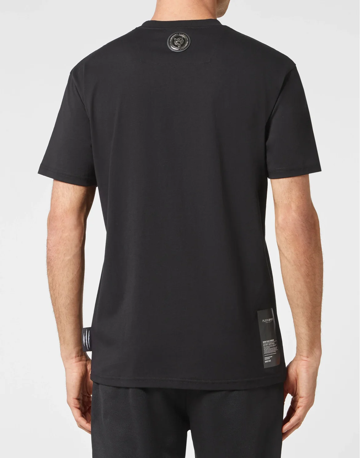 T-shirt Round Neck Graffiti Tiger, цвет: Черный