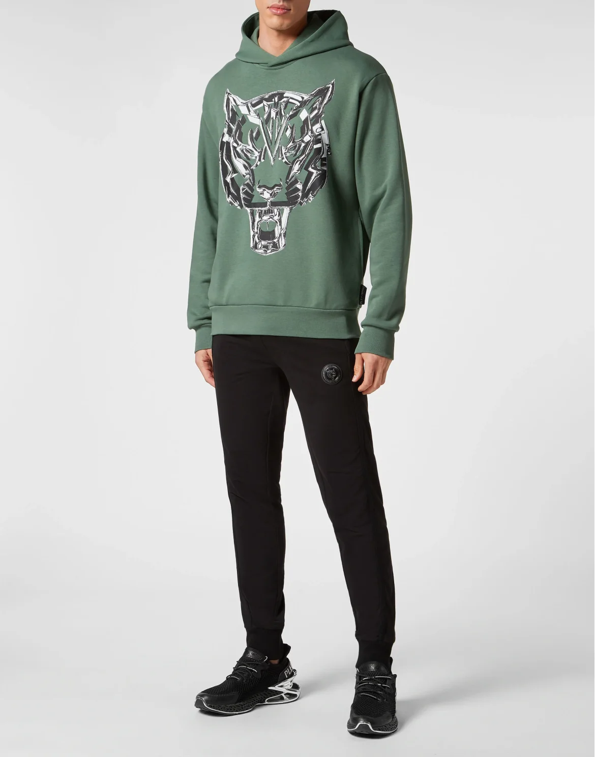 Hoodie Sweatshirt Chrome Tiger, цвет: Серый