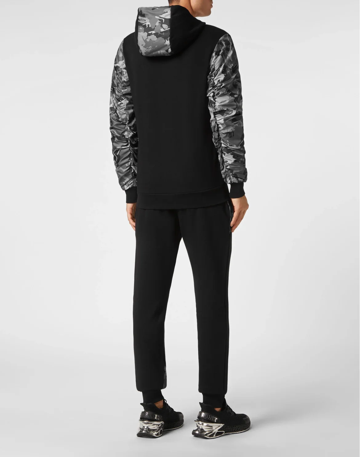 Jogging Tracksuit: Hoodie Sweatjacket/Trousers Camouflage, цвет: Черный