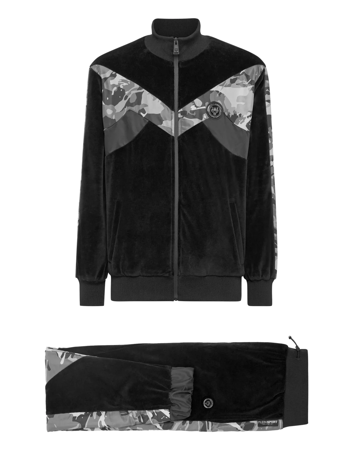 Jogging Tracksuit: Top/Trousers Camouflage, цвет: Черный