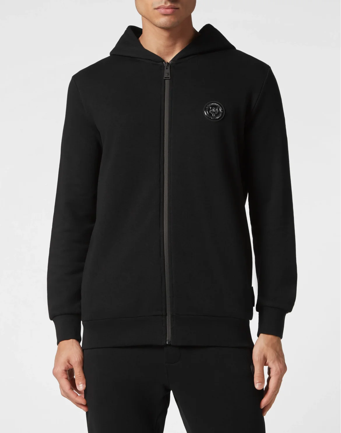 Jogging Tracksuit: Hoodie Sweatjacket/Trousers, цвет: Черный