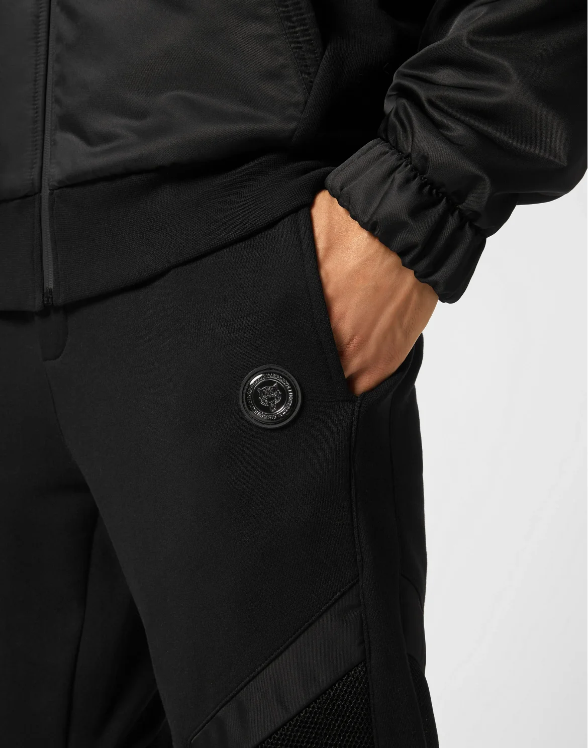 Jogging Tracksuit: Hoodie Sweatjacket/Trousers, цвет: Черный