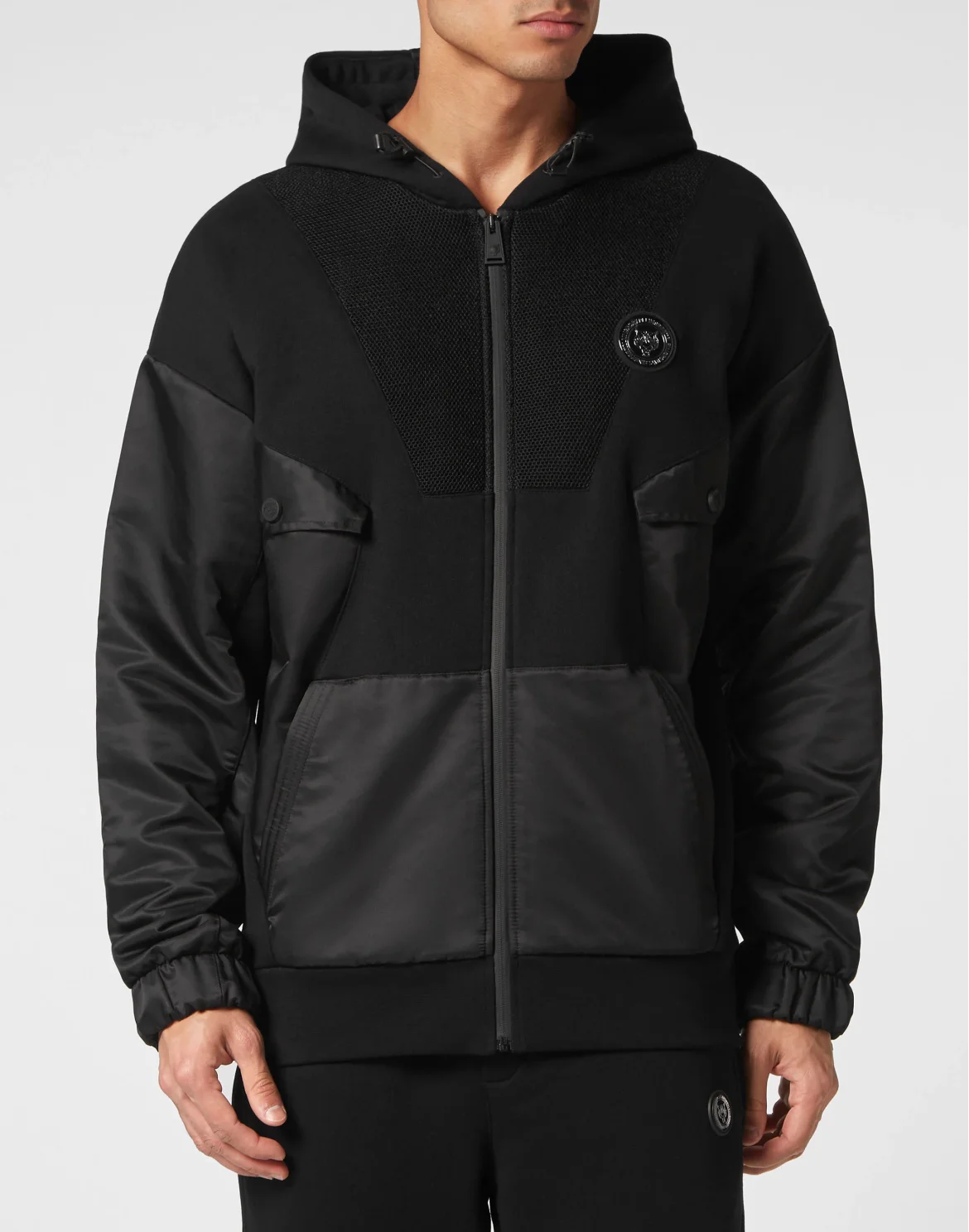 Jogging Tracksuit: Hoodie Sweatjacket/Trousers, цвет: Черный