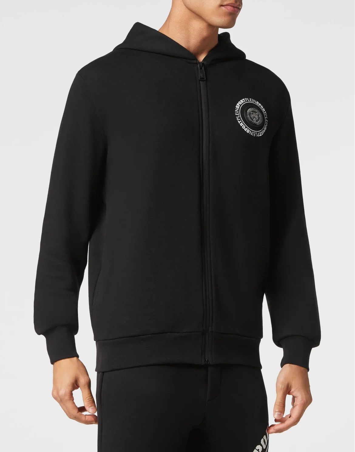 Jogging Tracksuit: Hoodie Sweatjacket/Trousers Tiger, цвет: Черный
