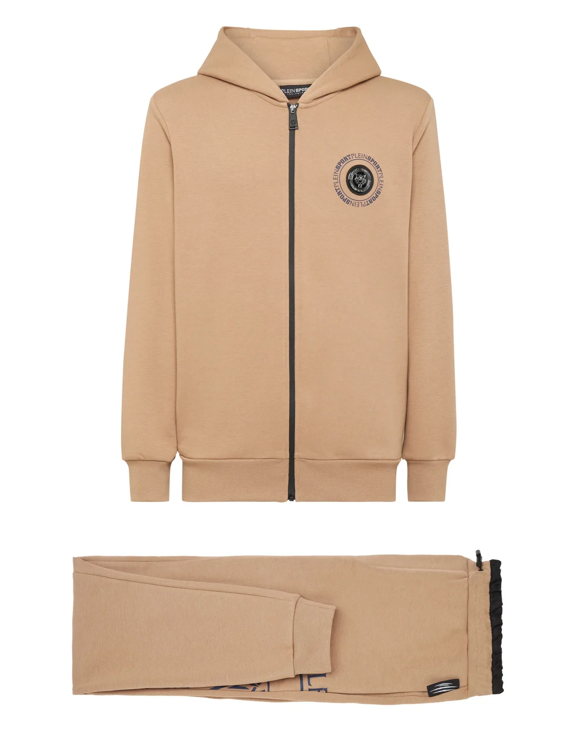 Jogging Tracksuit: Hoodie Sweatjacket/Trousers Tiger, цвет: Бежевый
