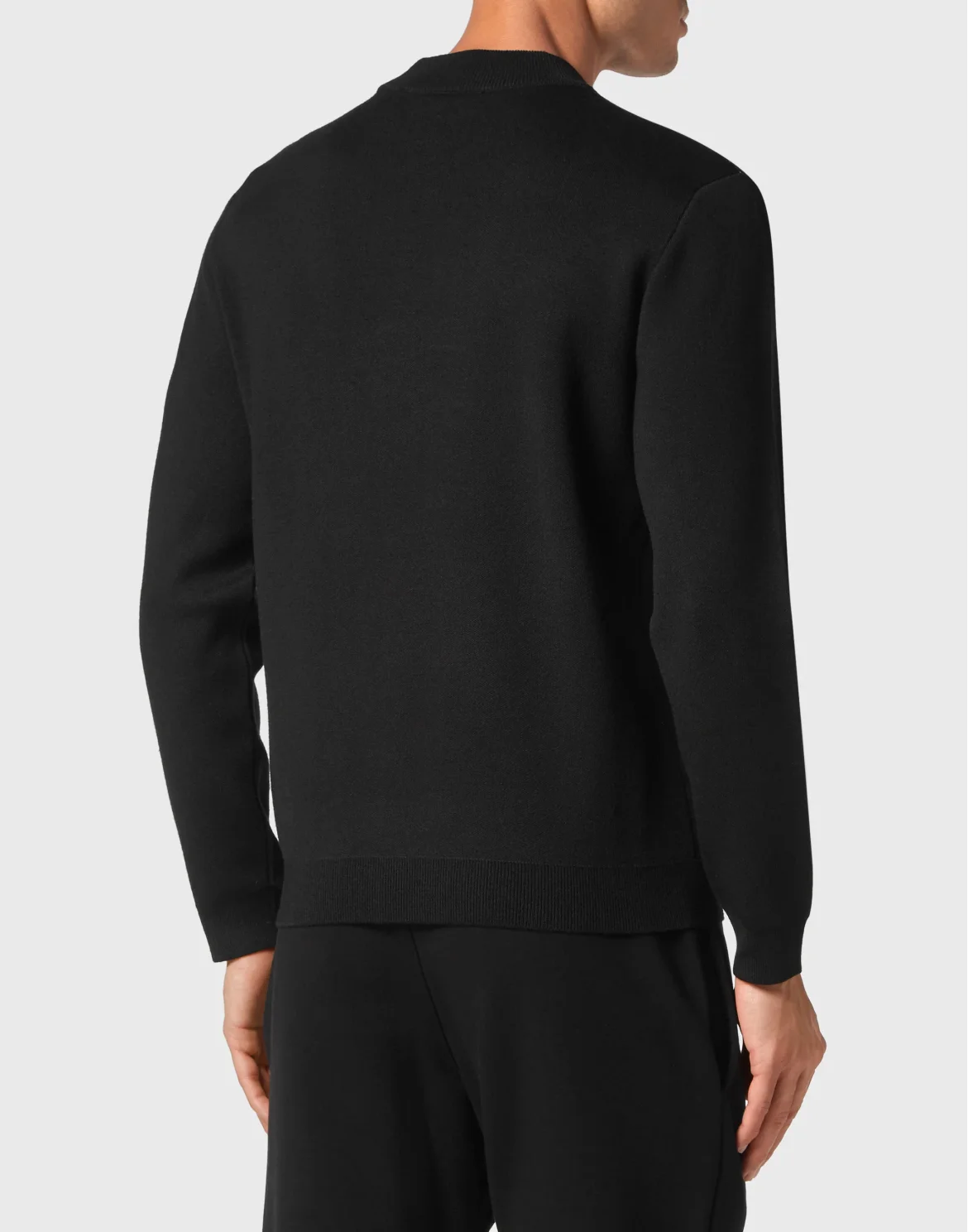 Knit Pullover Round Neck LS Tiger, цвет: Черный