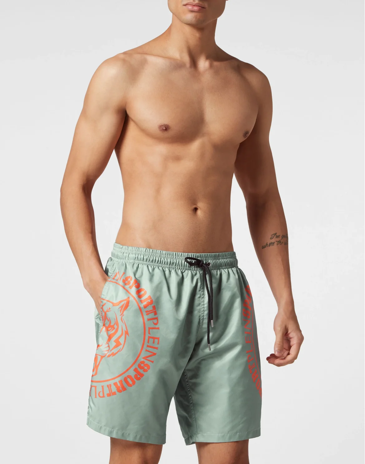 Long Swim-Trunks Tiger, цвет: Серый