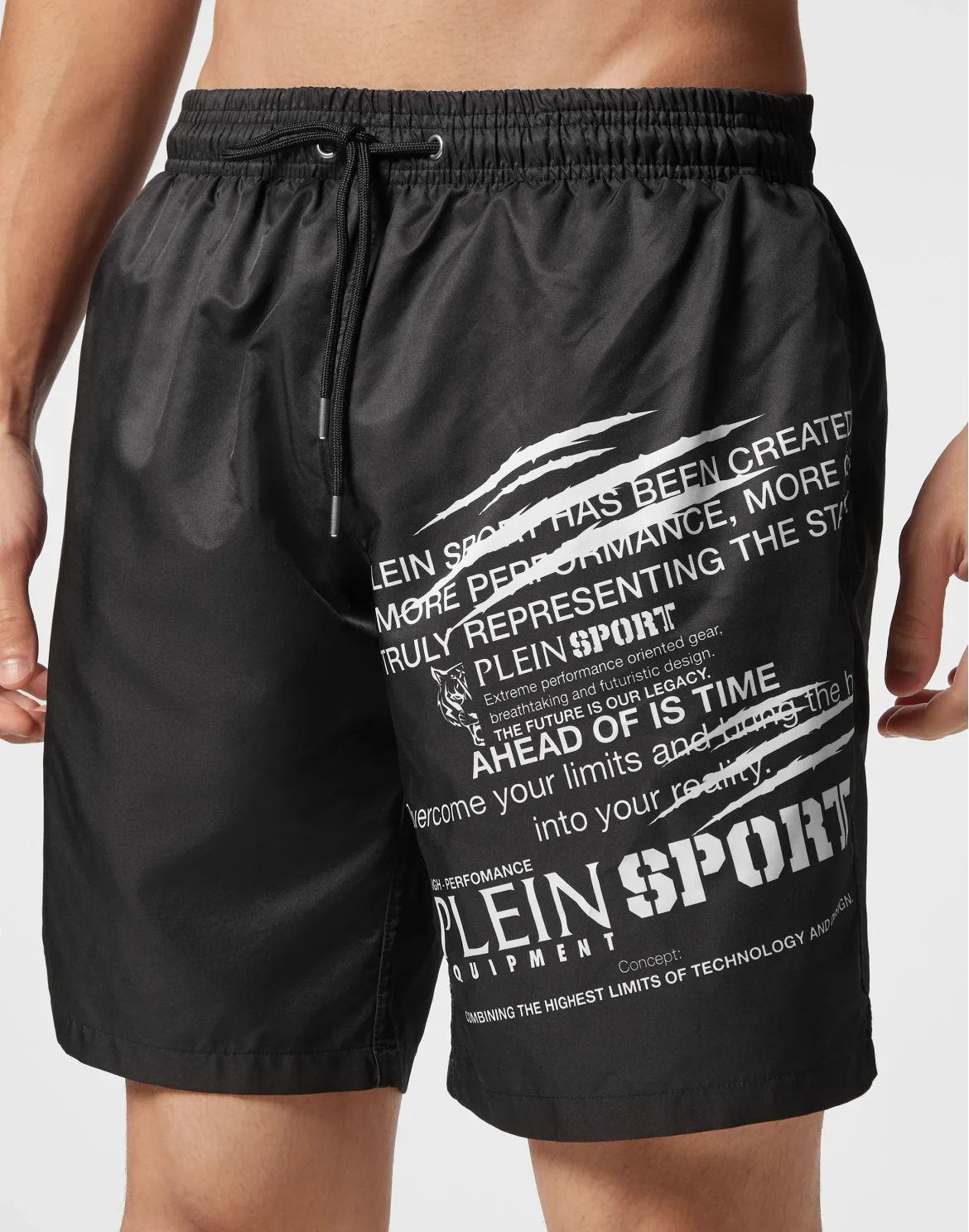 Long Swim-Trunks Lettering, цвет: Черный