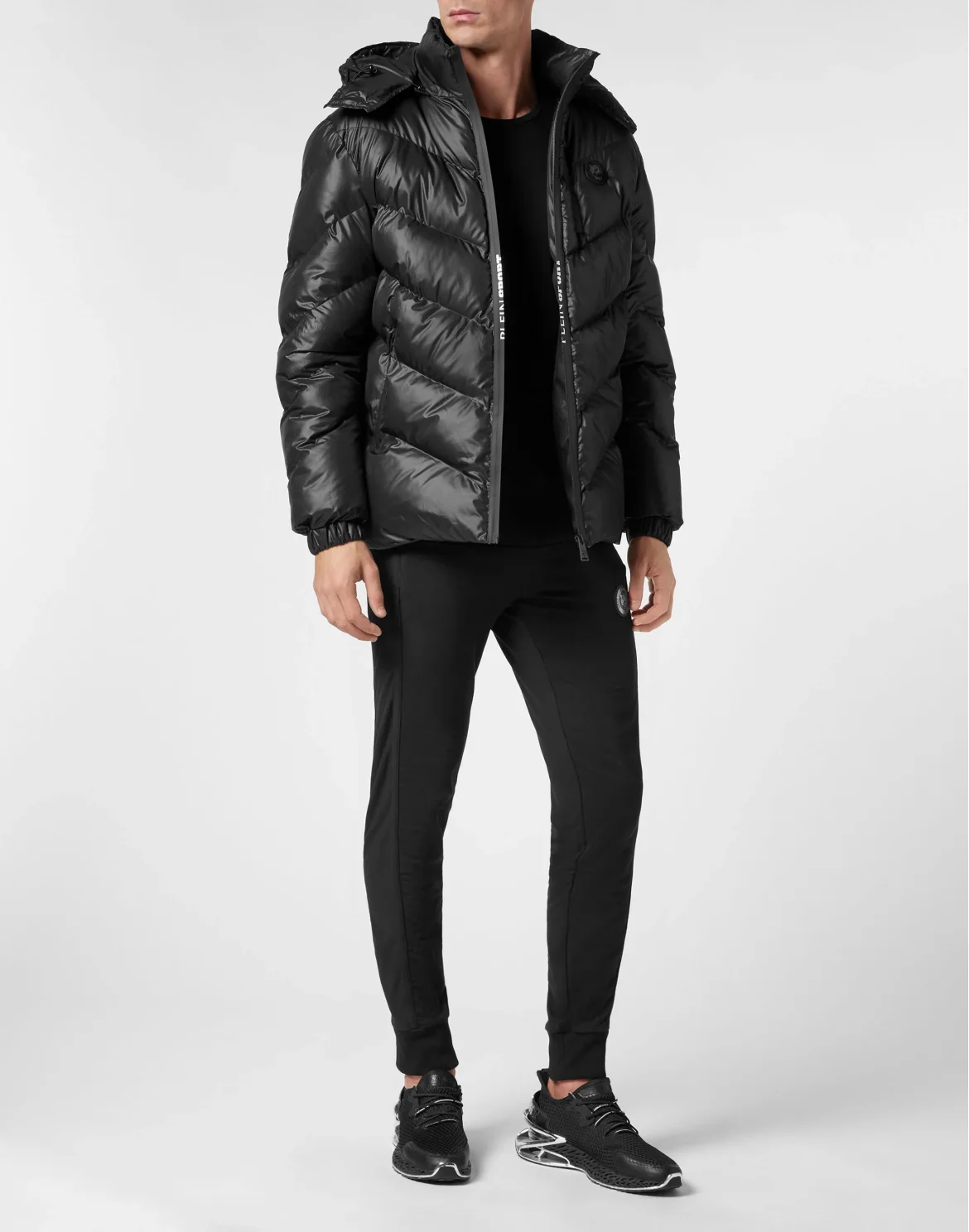Nylon Puffer Jacket Tiger, цвет: Черный