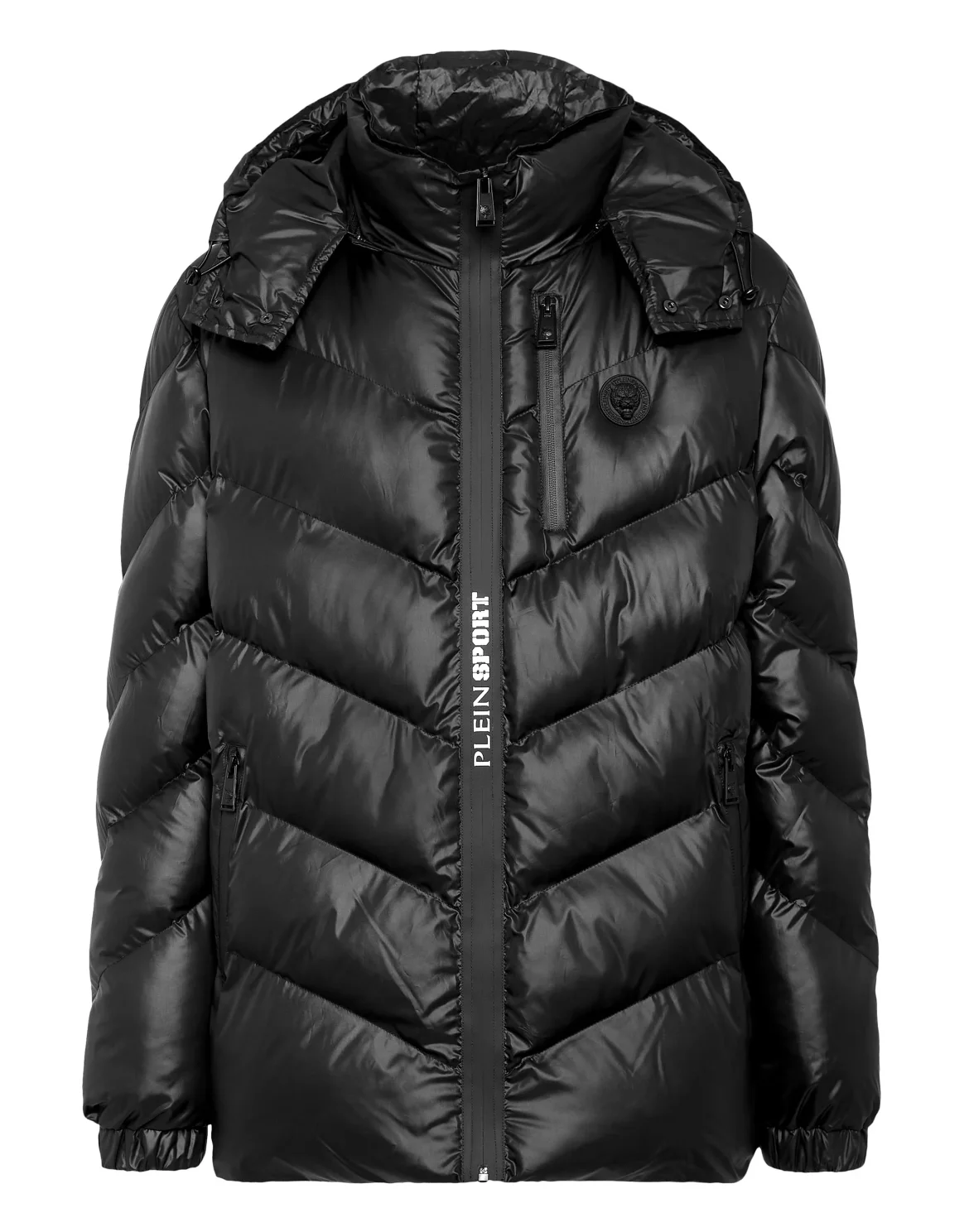 Nylon Puffer Jacket Tiger, цвет: Черный