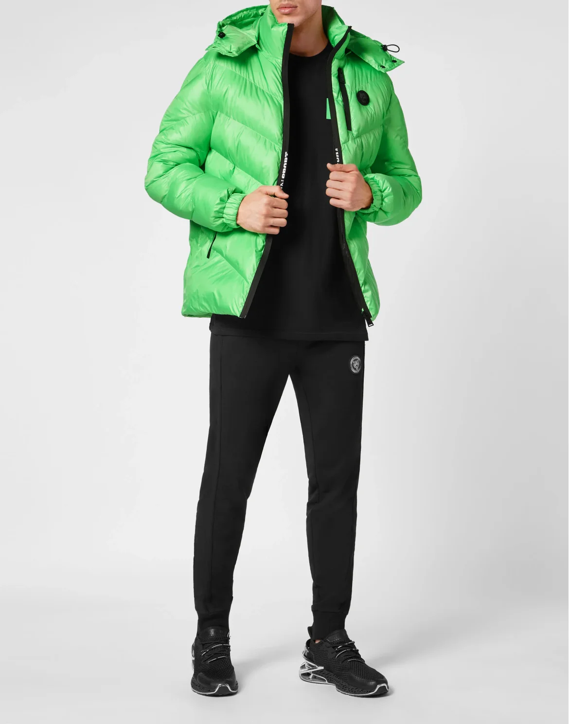 Nylon Puffer Jacket Tiger, цвет: Серый