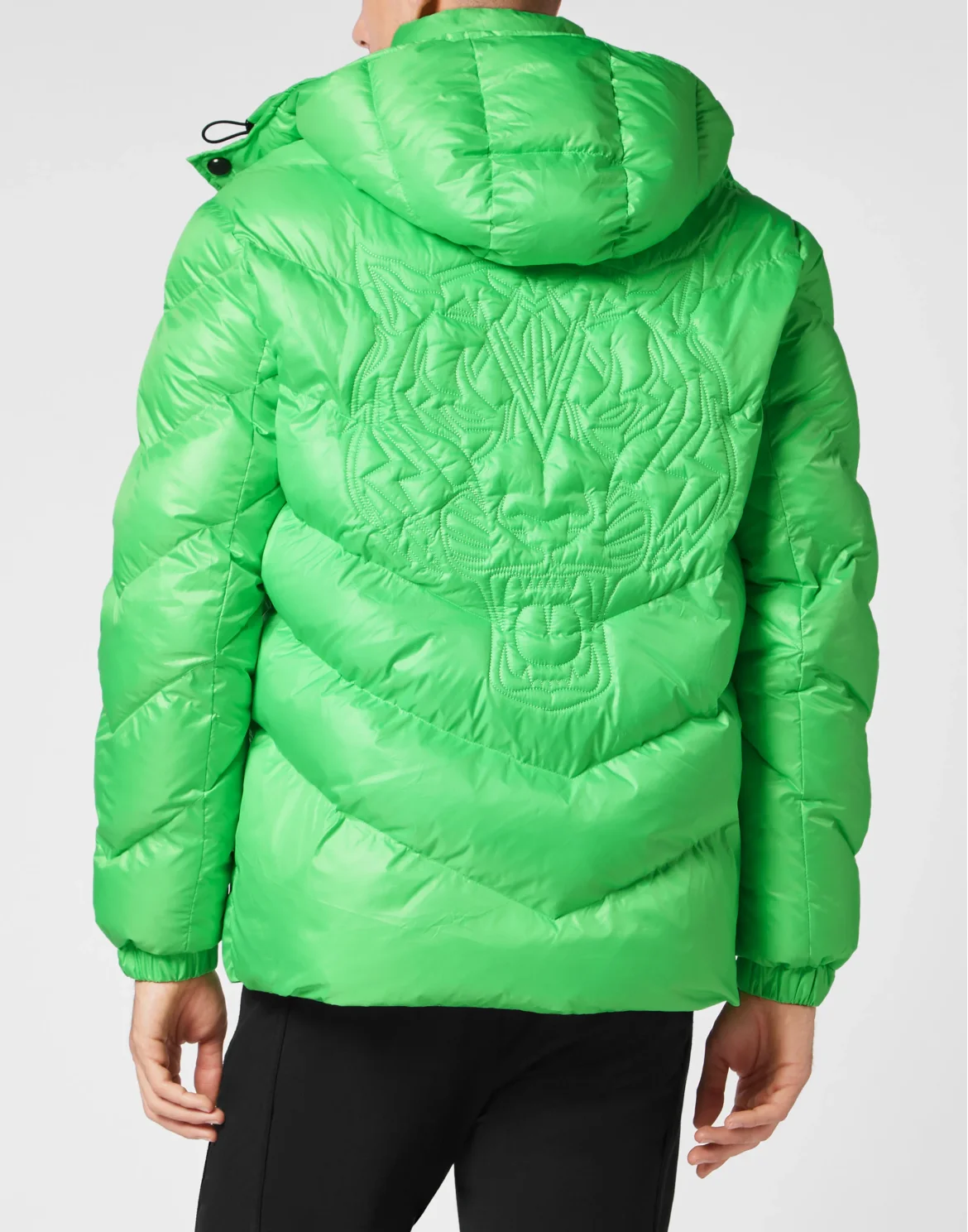 Nylon Puffer Jacket Tiger, цвет: Серый