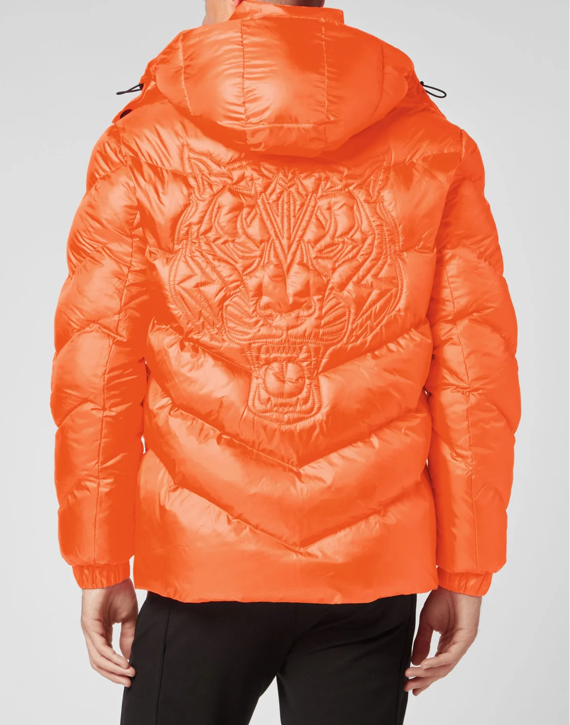Nylon Puffer Jacket Tiger, цвет: Оранжевый