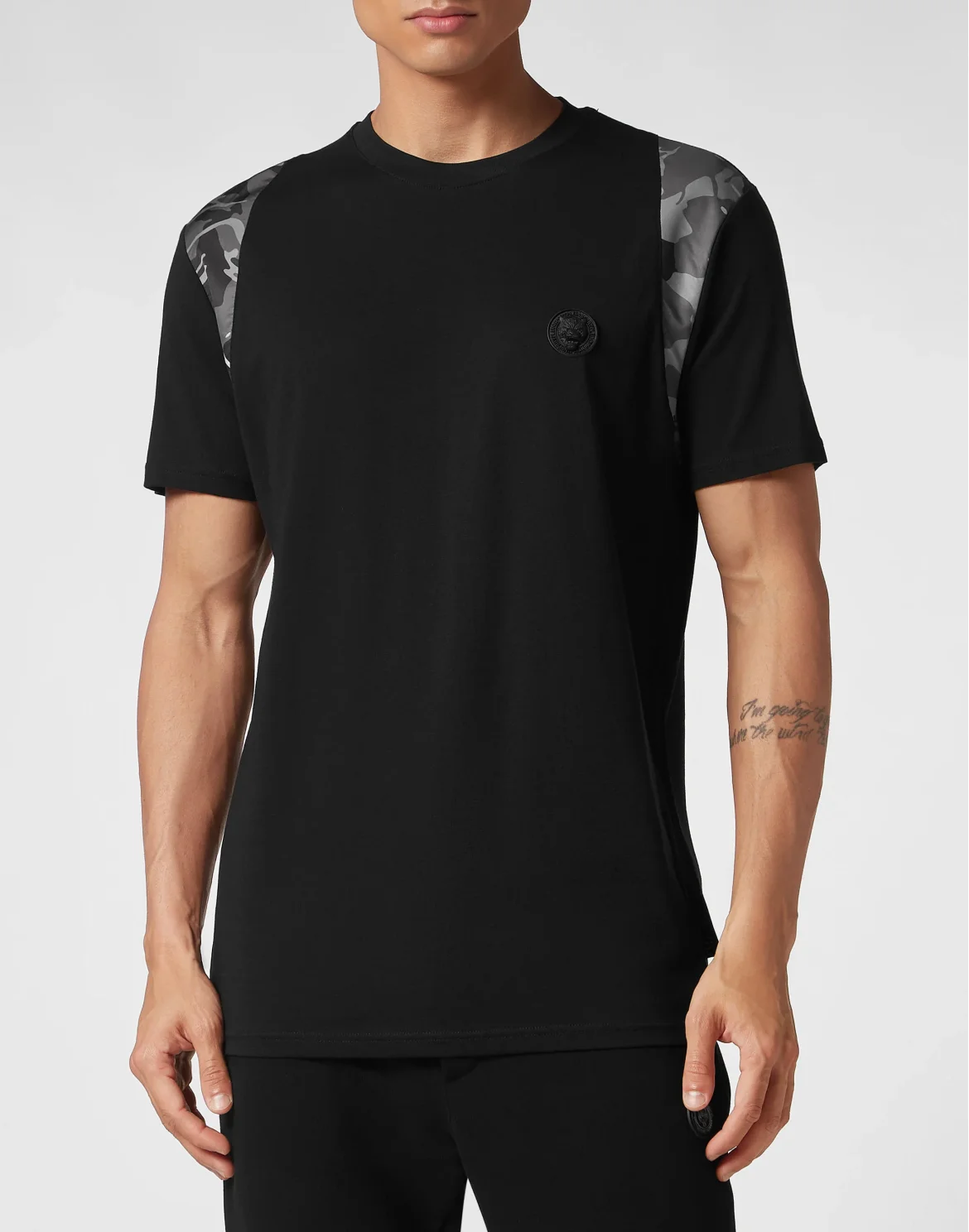 T-shirt Round Neck SS Camouflage, цвет: Черный
