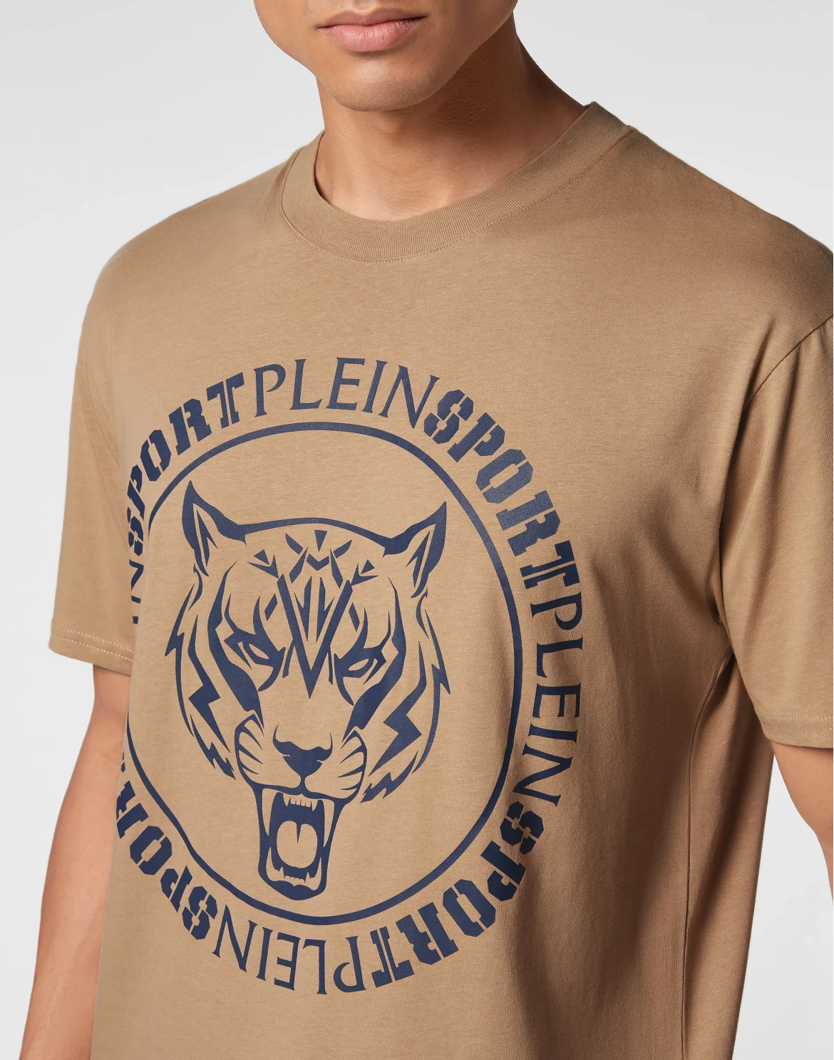 T-shirt Round Neck SS Tiger, цвет: Бежевый