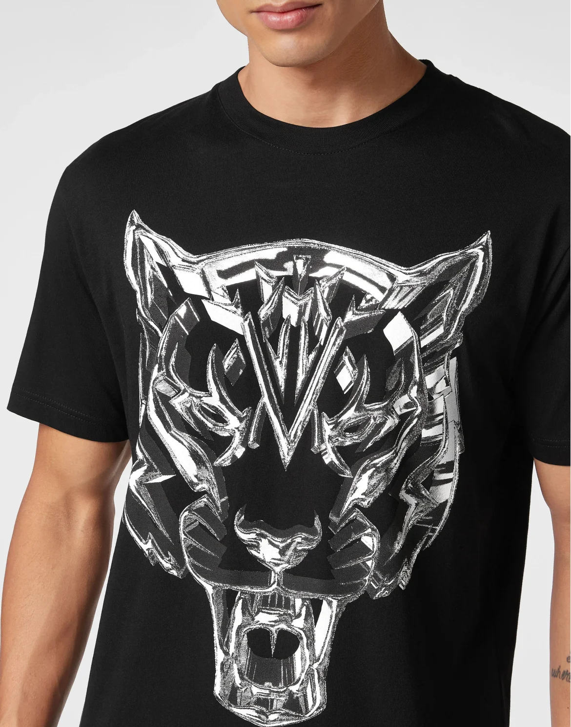 T-shirt Round Neck SS Chrome Tiger, цвет: Черный