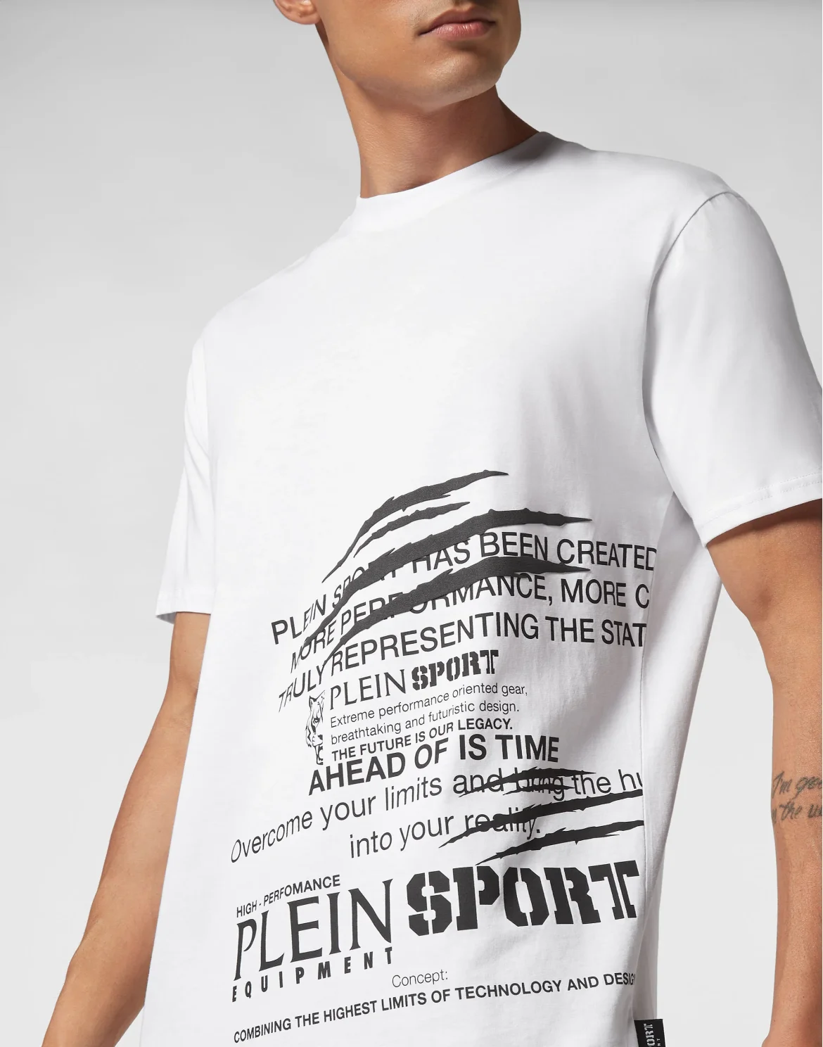 T-shirt Round Neck SS Lettering, цвет: Белый