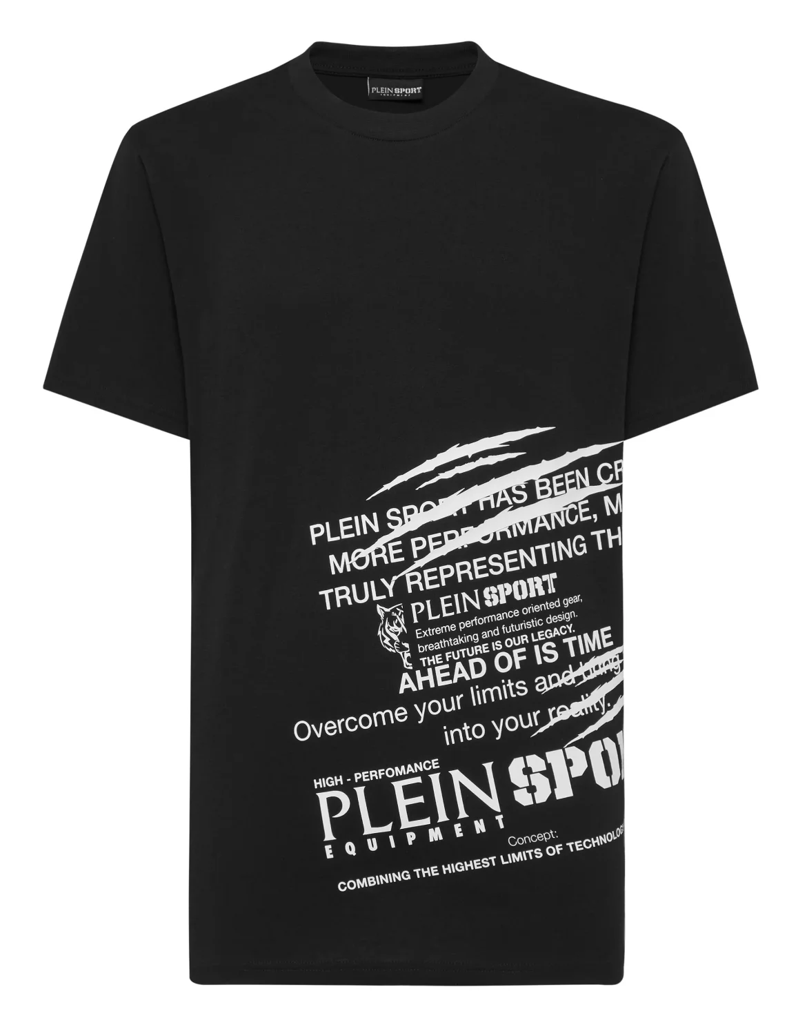 T-shirt Round Neck SS Lettering, цвет: Черный