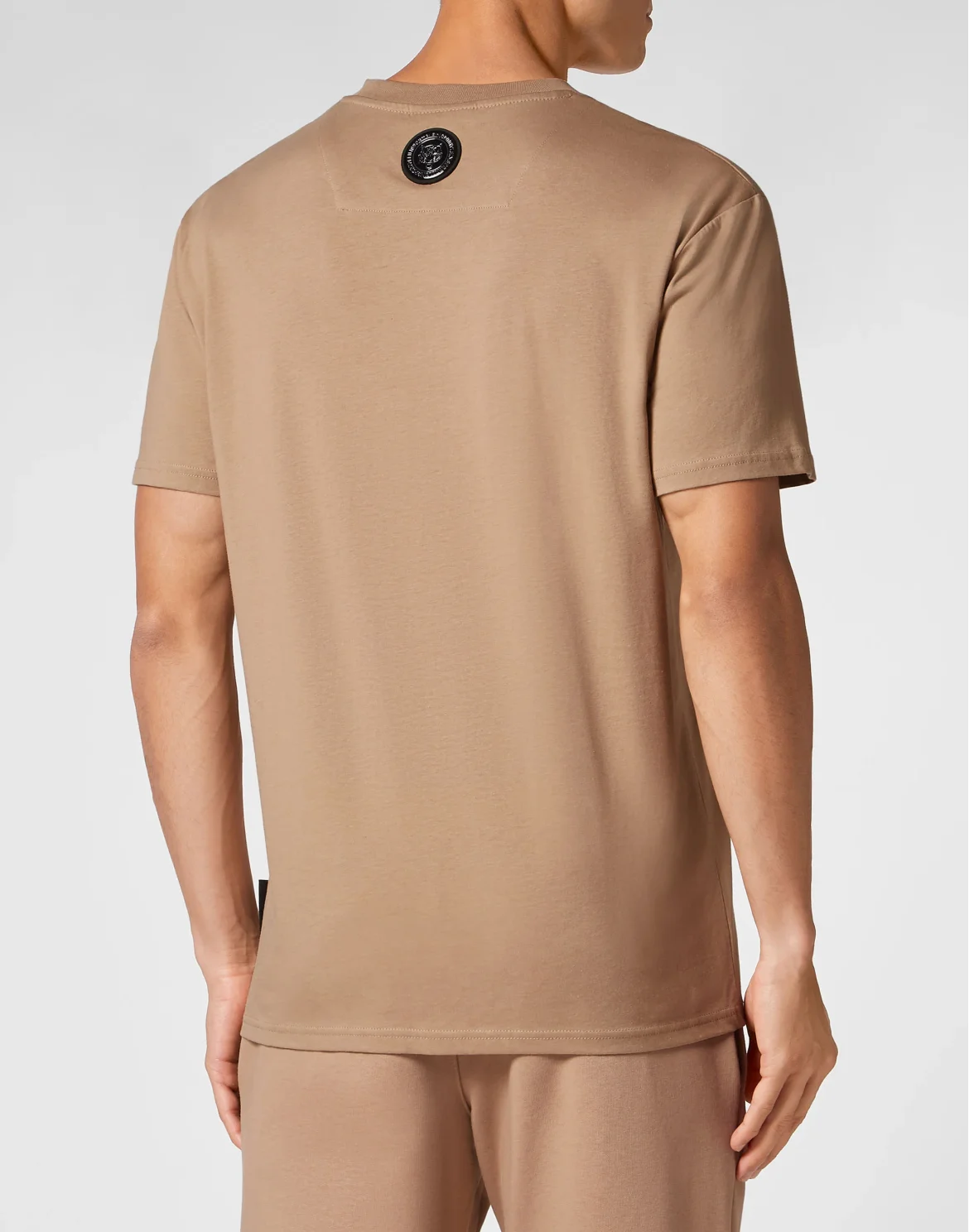 T-shirt Round Neck SS Lettering, цвет: Бежевый