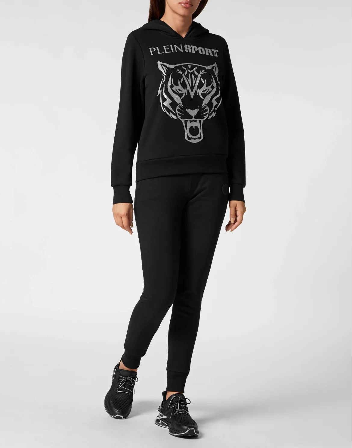 Hoodie Sweatshirt Glitter, цвет: Черный