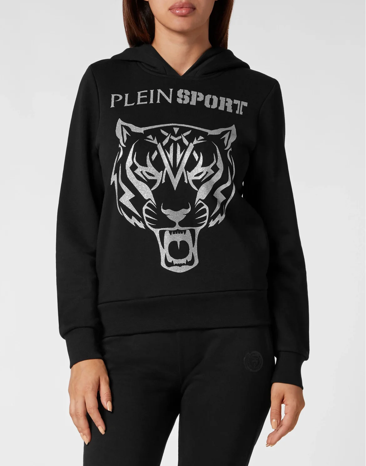 Hoodie Sweatshirt Glitter, цвет: Черный