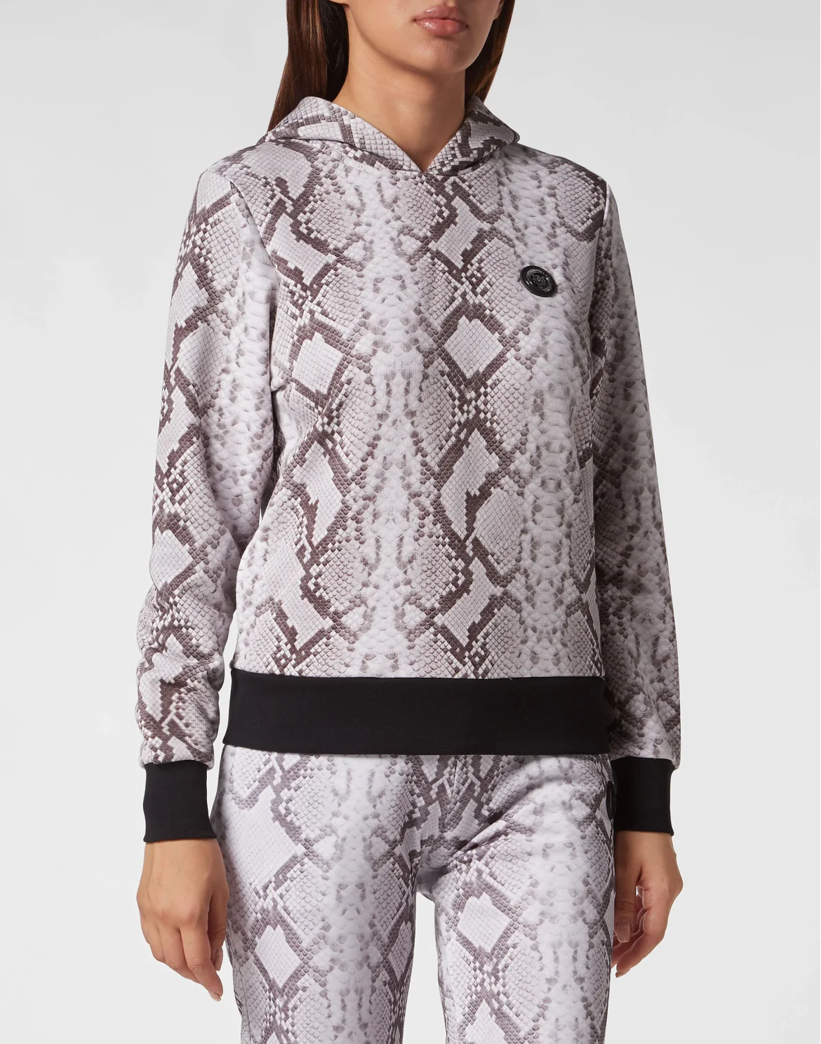 Hoodie Sweatjacket Pitone, цвет: Серый