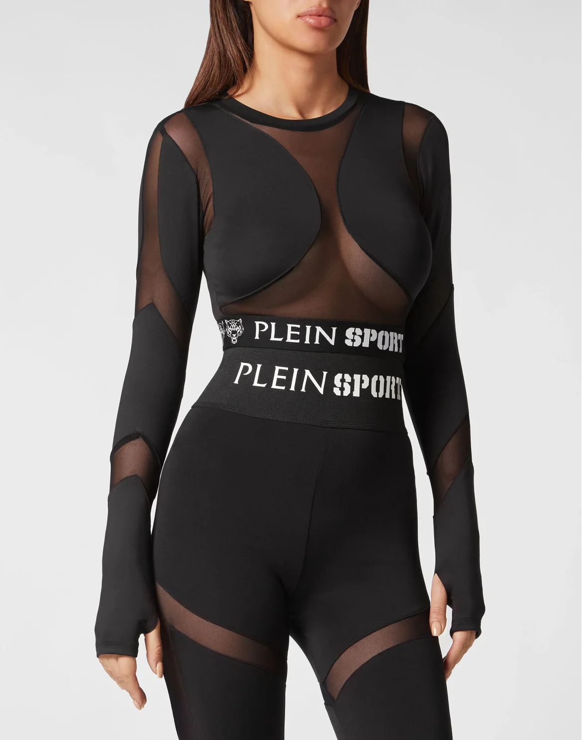 Jogging Cropped Top LS Multicut, цвет: Черный