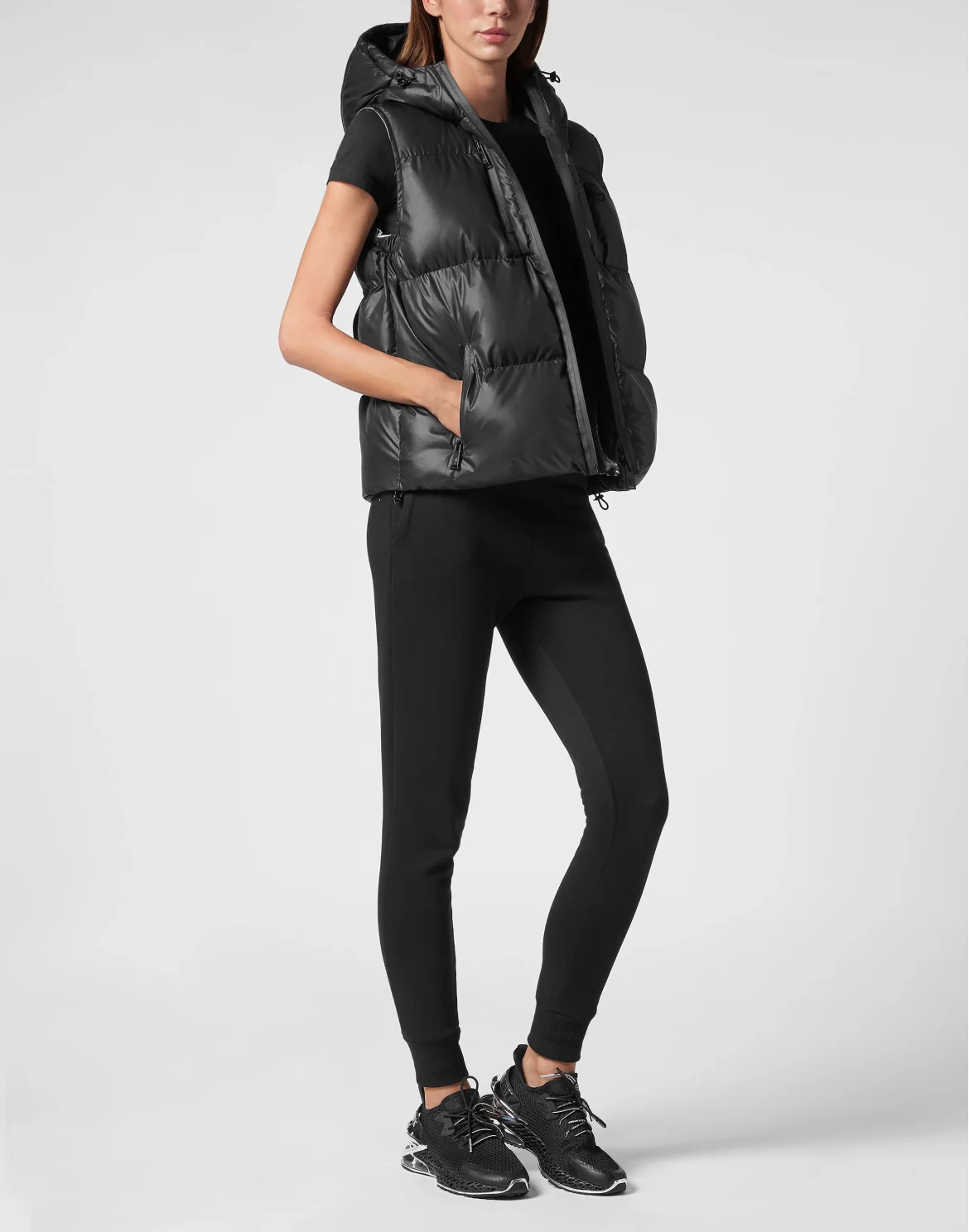Nylon Puffer Vest, цвет: Черный