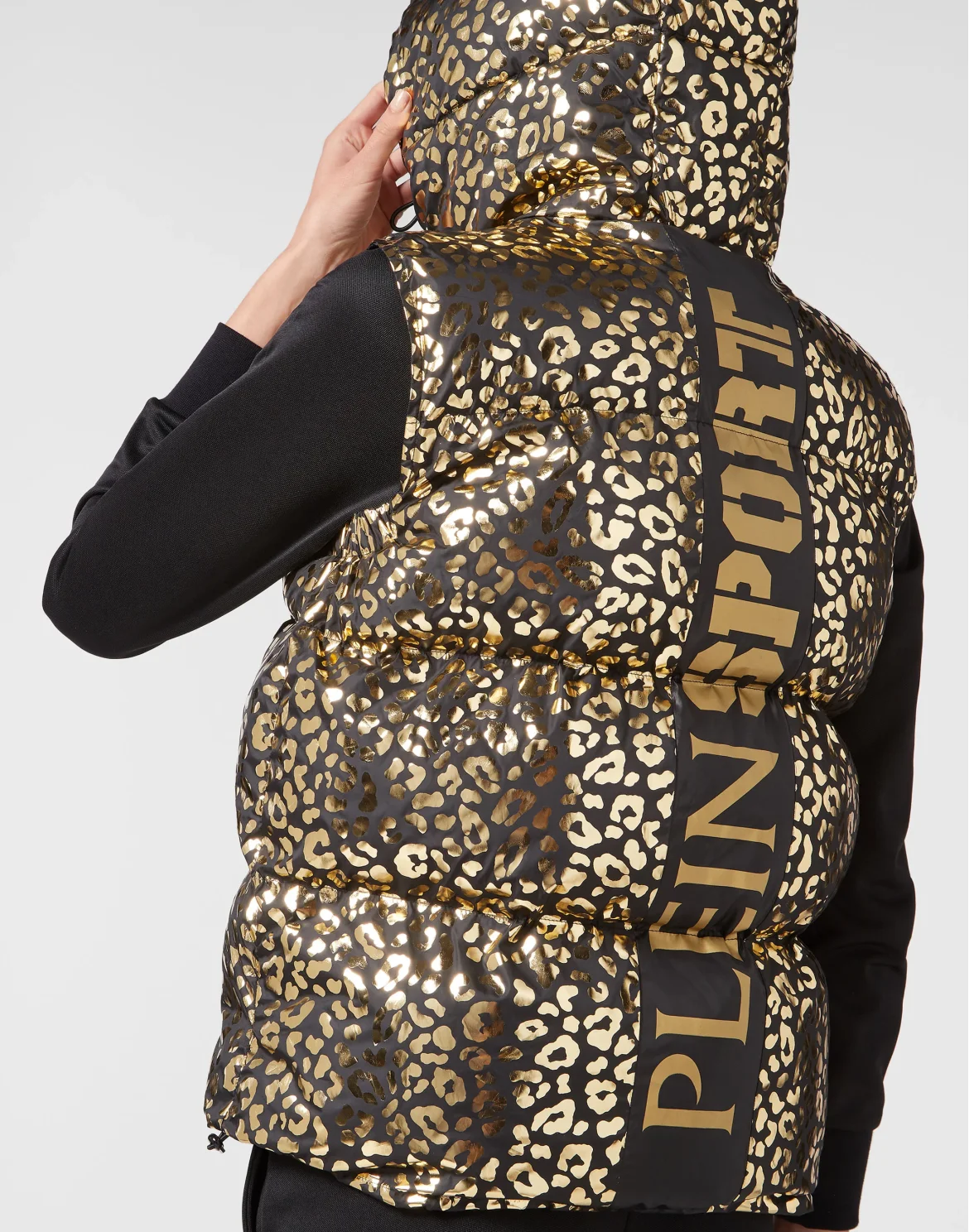 Nylon Windbreaker Leopard, цвет: Золотой