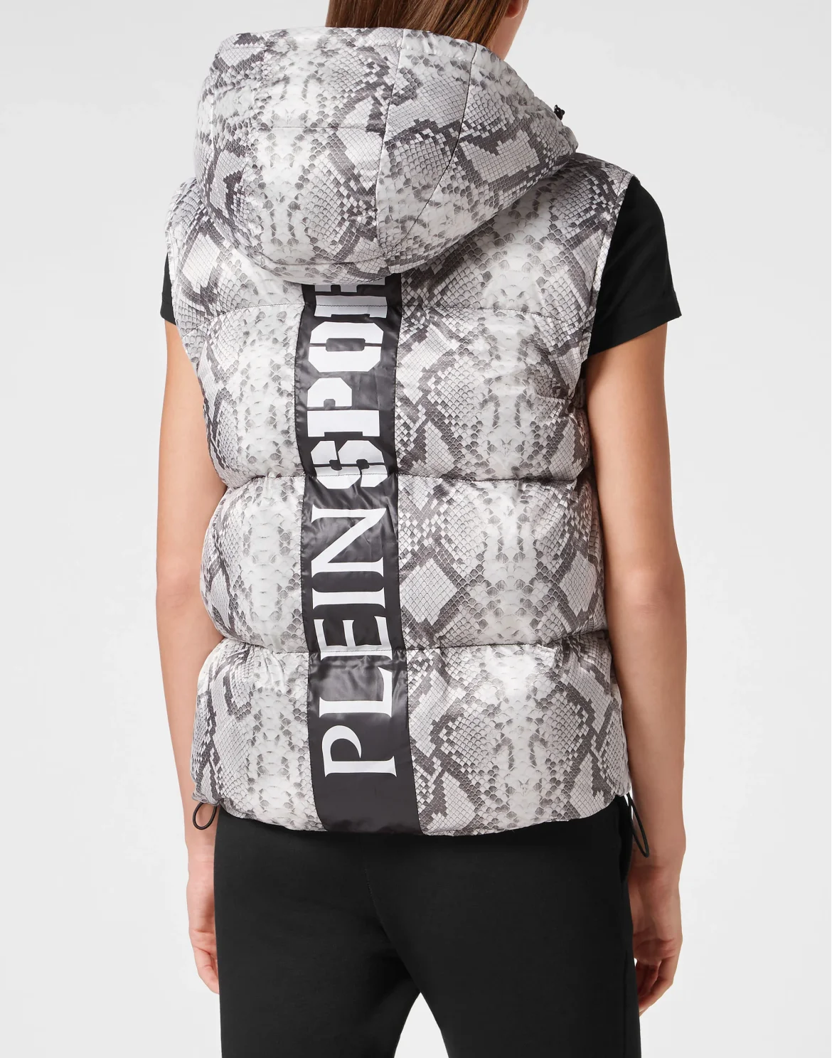 Nylon Puffer Gilet Pitone, цвет: Серый