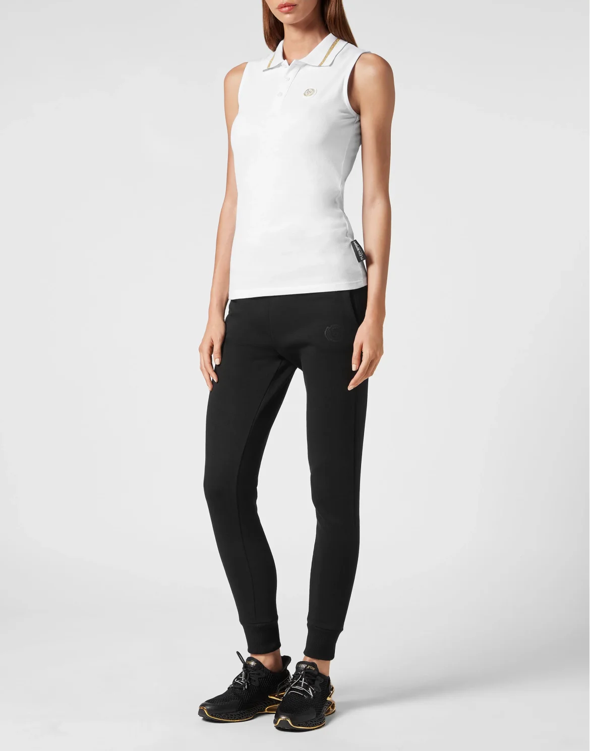 Sleeveless Polo Shirt, цвет: Белый