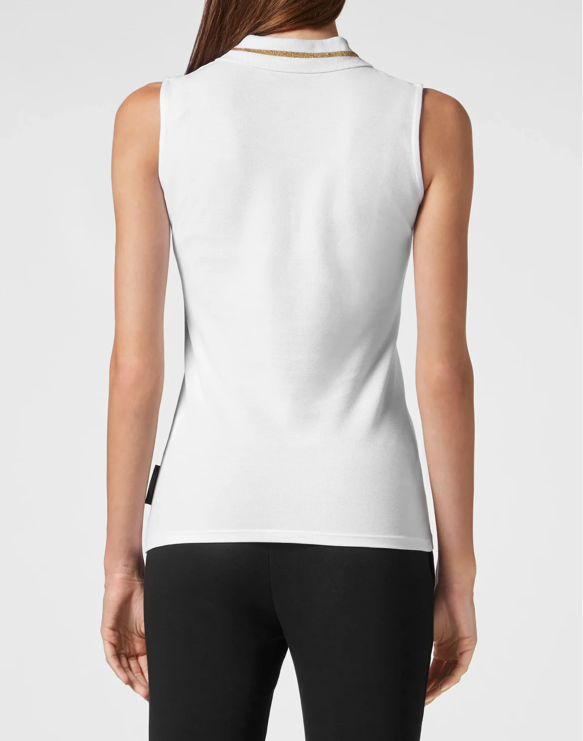 Sleeveless Polo Shirt, цвет: Белый