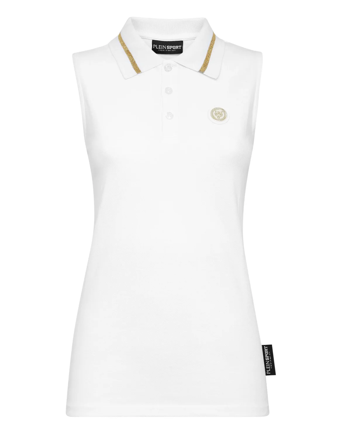 Sleeveless Polo Shirt, цвет: Белый