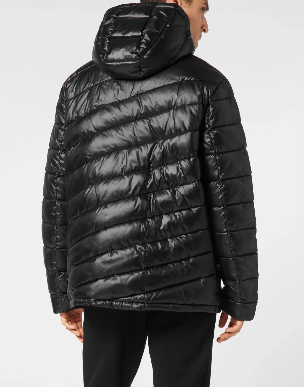 Nylon Puffered Jacket, цвет: Черный
