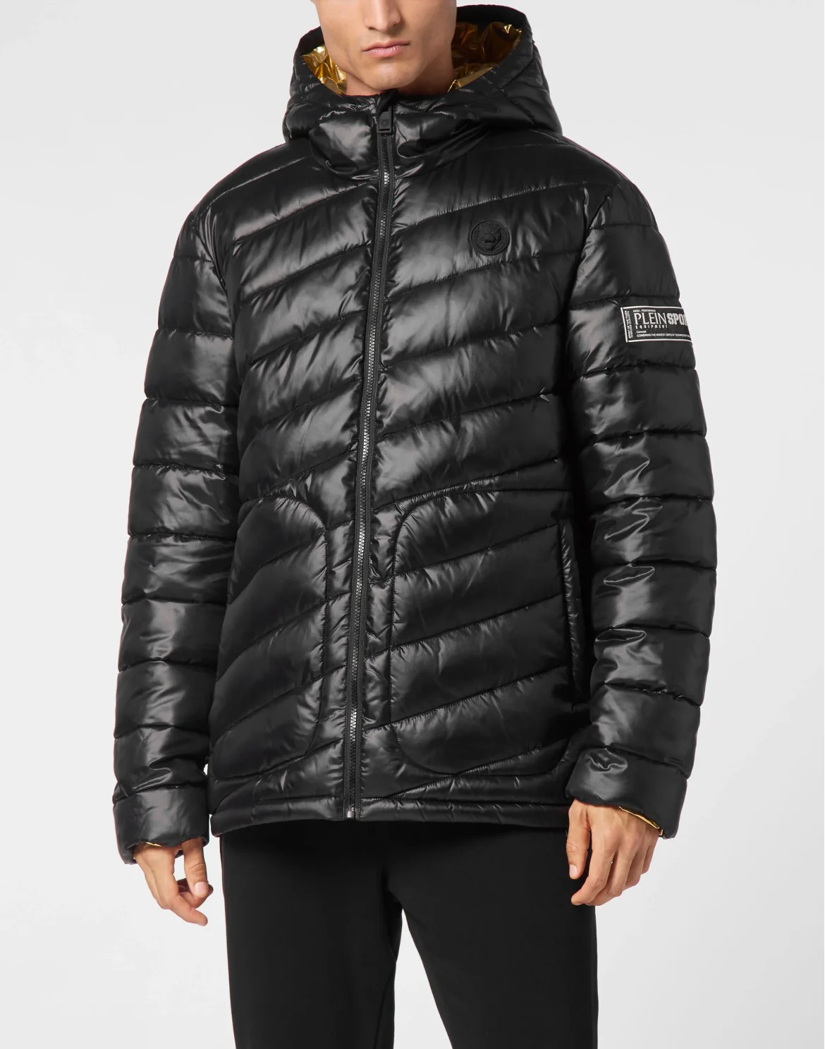 Nylon Puffered Jacket, цвет: Черный