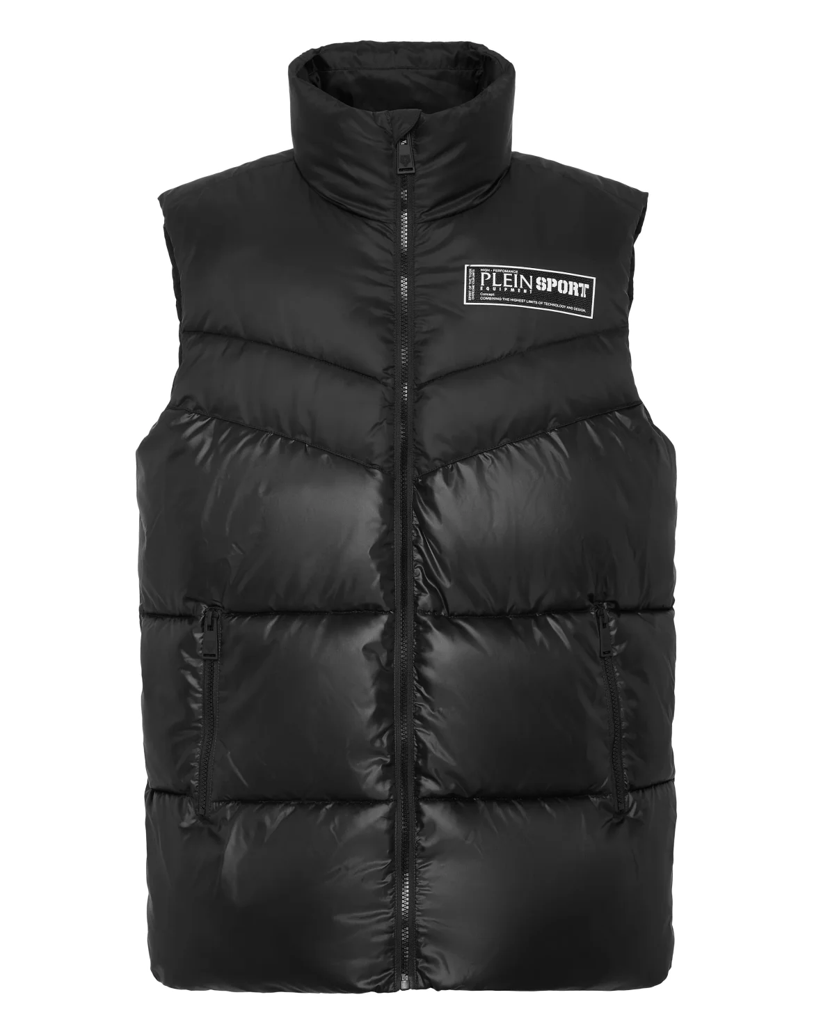 Nylon Puffered Vest Jacket, цвет: Черный