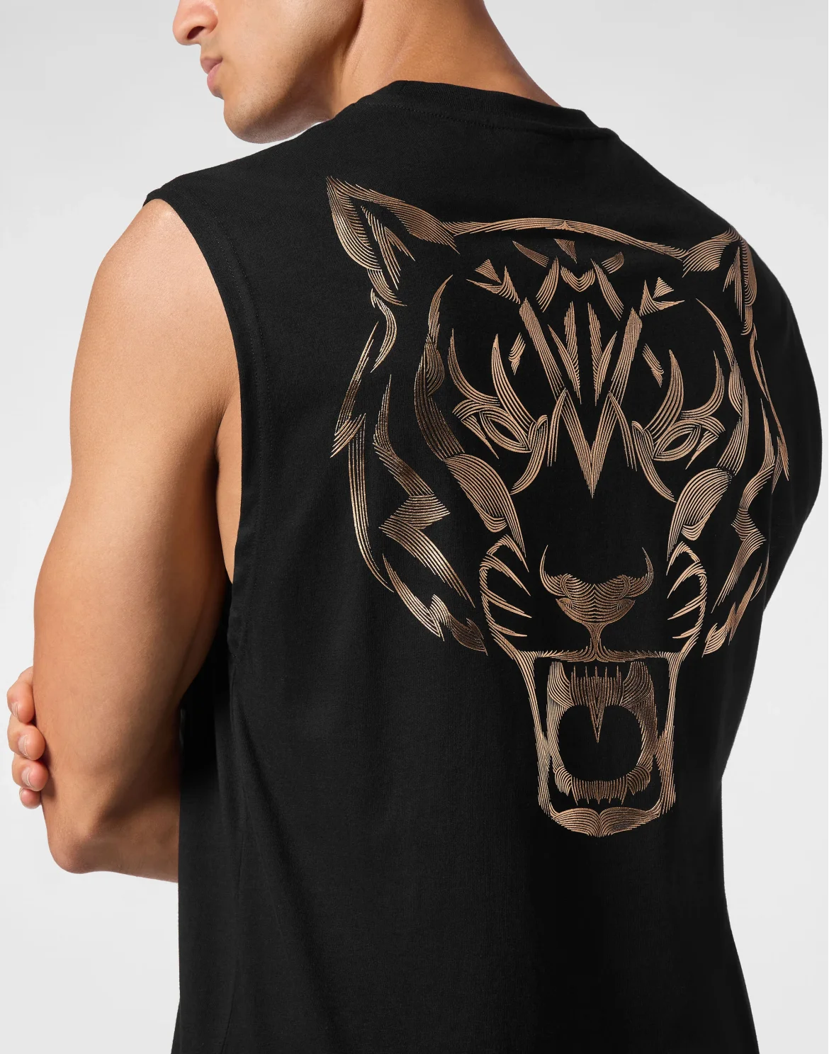 Sleeveless T-shirt Round Neck SS Tiger, цвет: Черный
