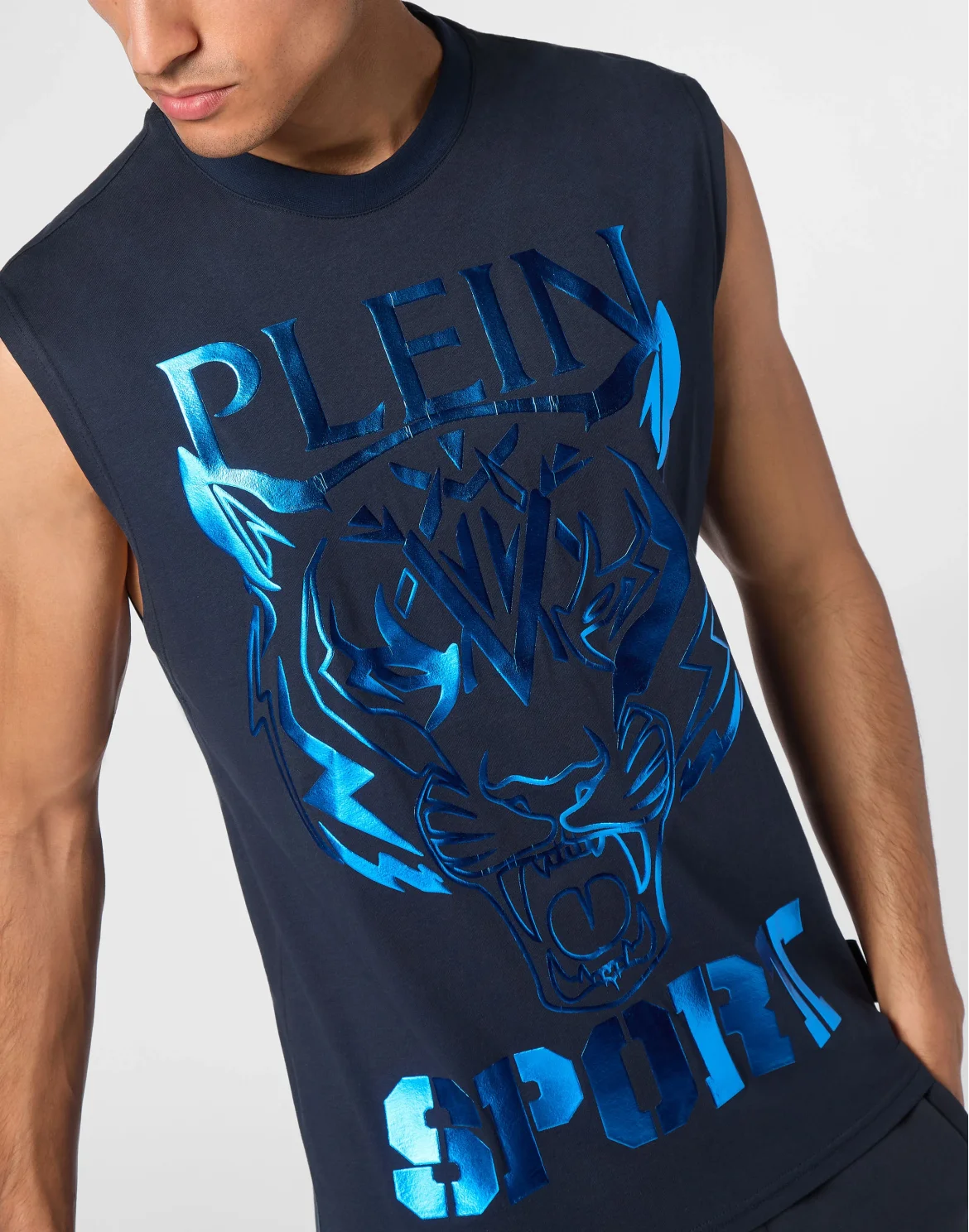 Sleeveless T-shirt Round Neck SS Tiger, цвет: Синий