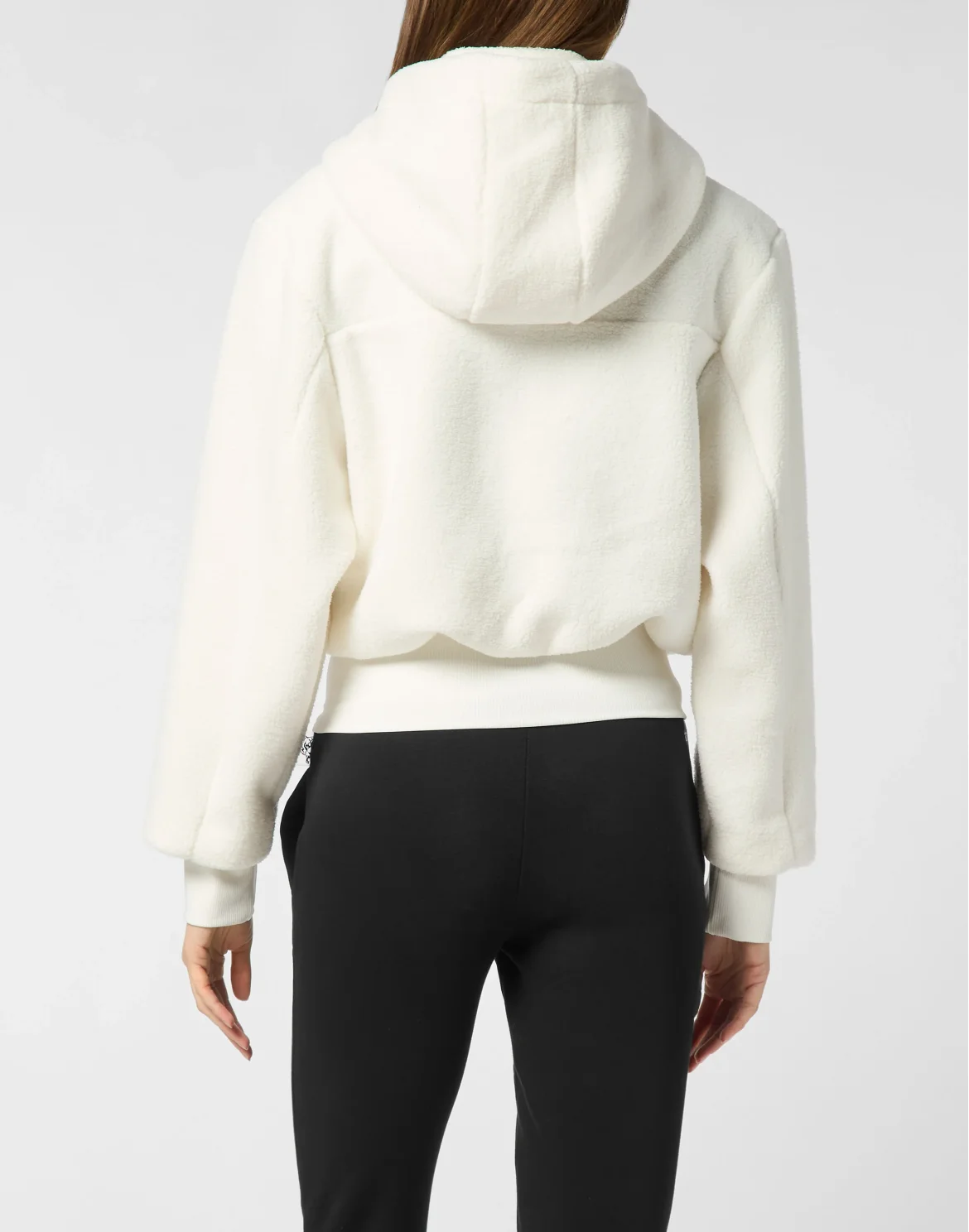 Sherpa Puffered Hoodie Sweatjacket, цвет: Белый