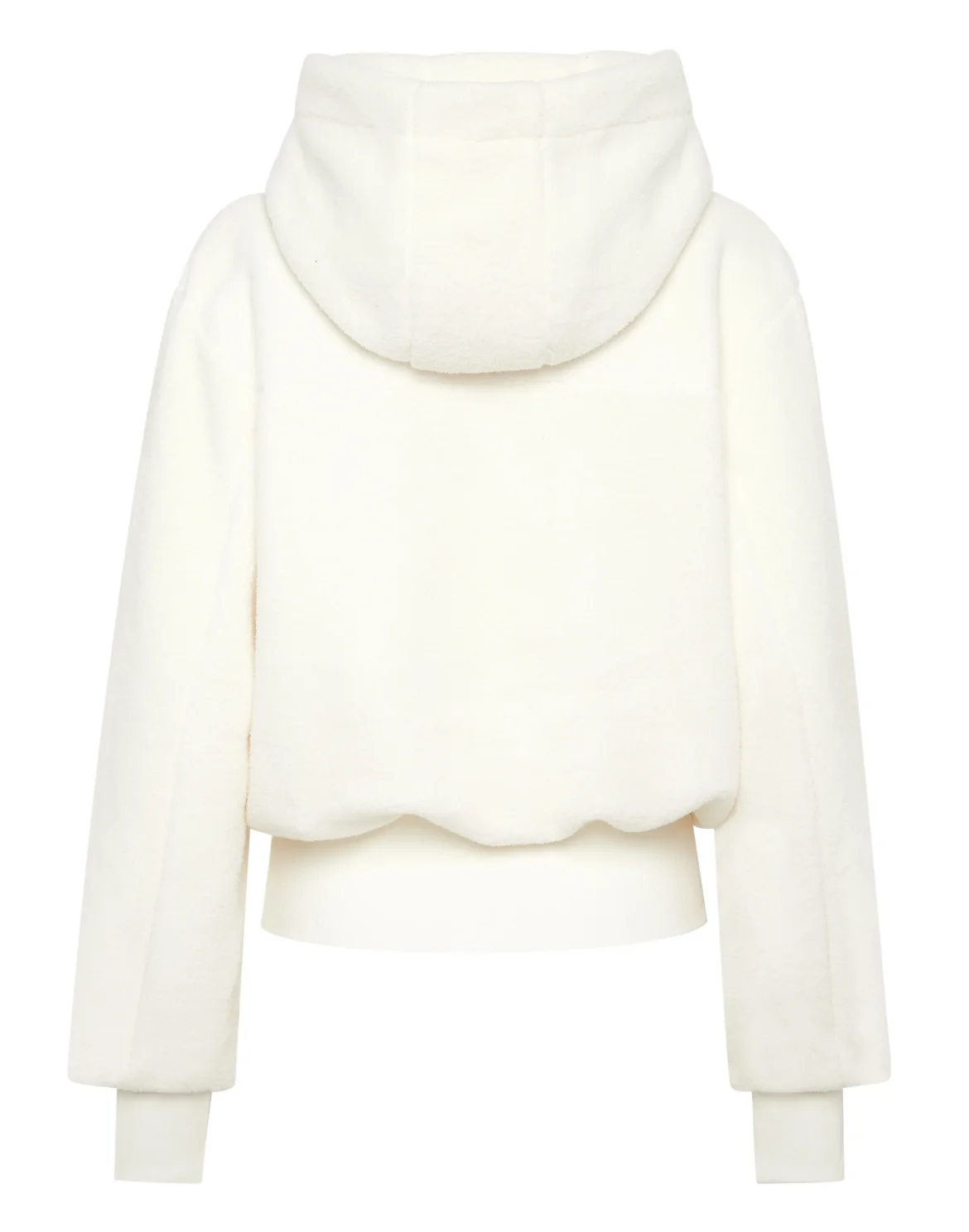 Sherpa Puffered Hoodie Sweatjacket, цвет: Белый