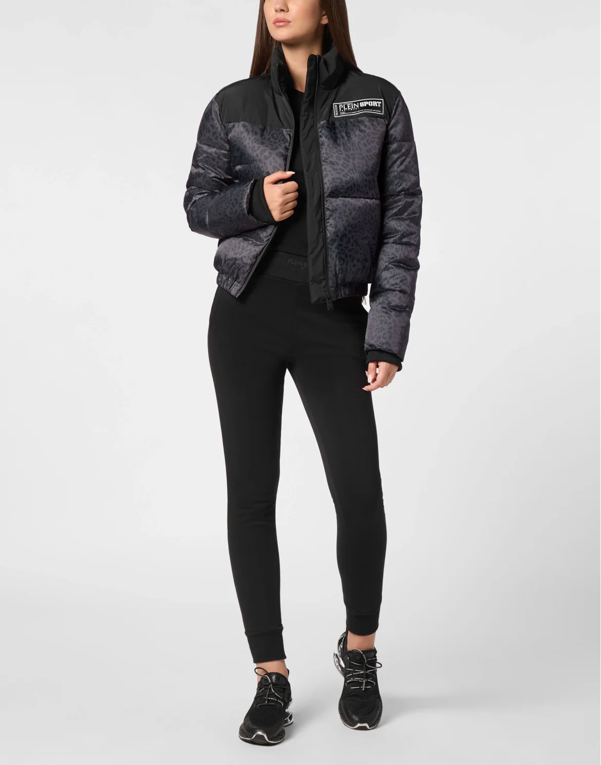 Basic Bomber Leopard, цвет: Черный