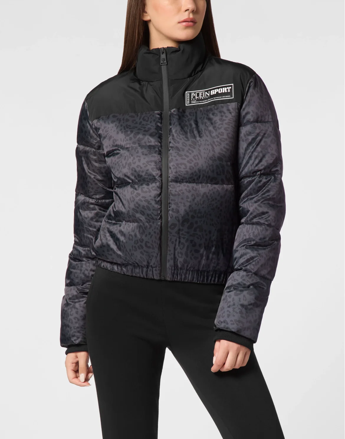 Basic Bomber Leopard, цвет: Черный