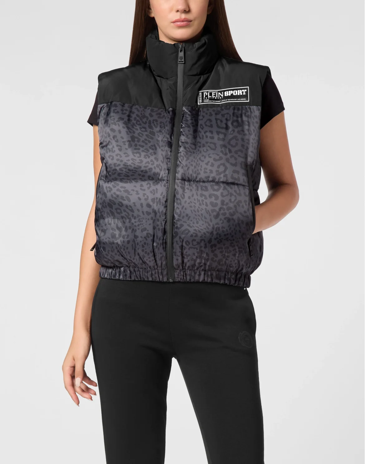 Padded Vest Leopard, цвет: Черный