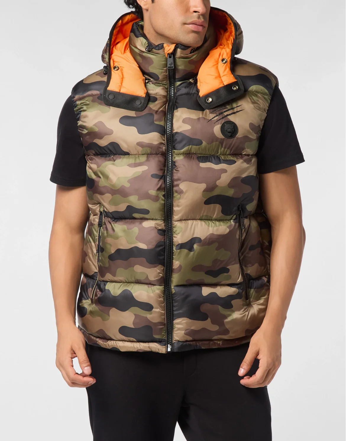 Puffer Jacket Vest Camouflage Camouflage, цвет: Камуфляж