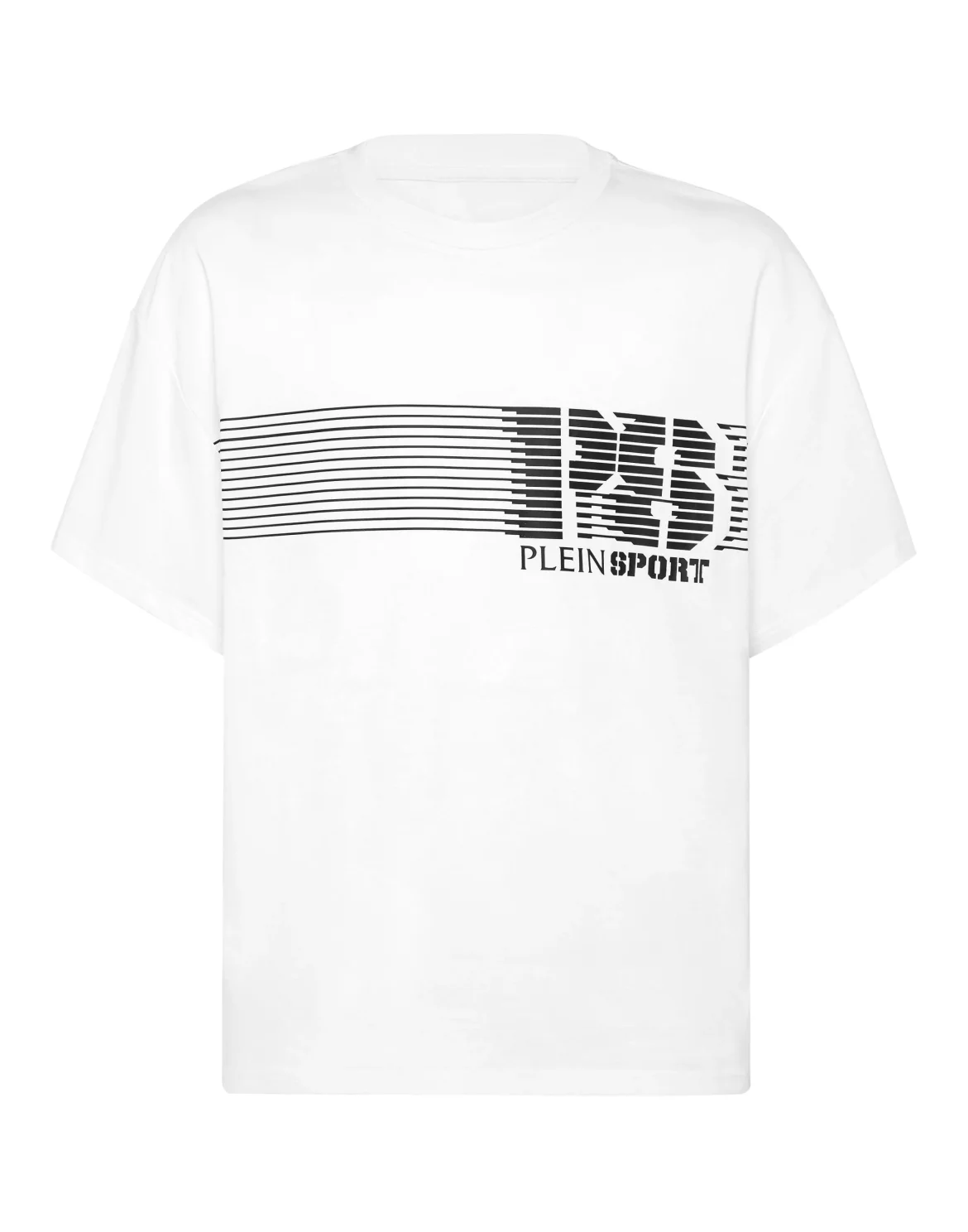 Round Neck T-Shirt Logo Stripes, цвет: Белый