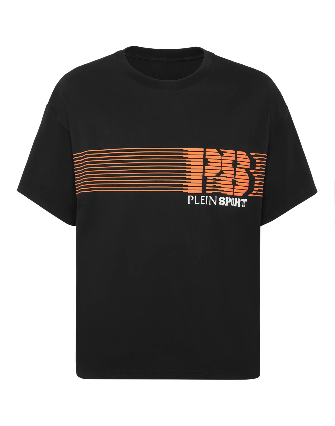Round Neck T-Shirt Logo Stripes, цвет: Черный